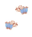 Three Opal Stone Silver Stud Earring STS-6301